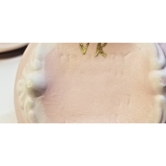 Antique Pink Porcelain Button Trinket Vanity Dresser Box V.K. Germany - Picture 5 of 8